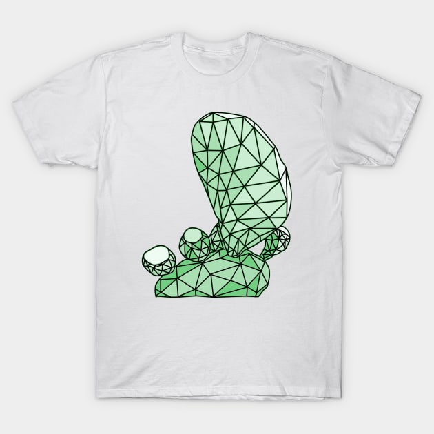 Geometric Prickly Pear Cactus I T-Shirt by nineteeneightysax